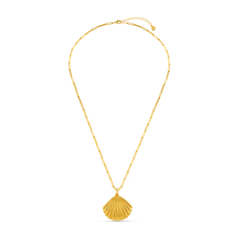 Statement Textured Shell Necklace - Image 4