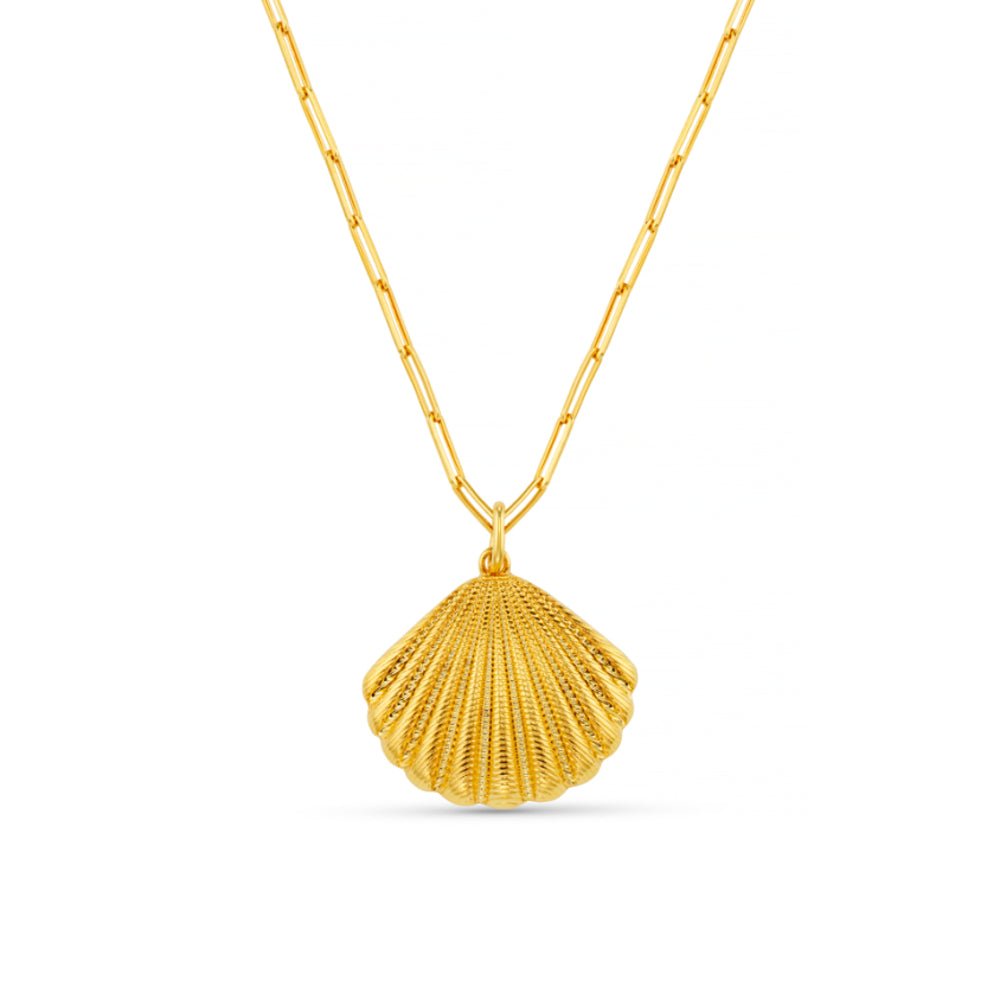 Statement Textured Shell Necklace