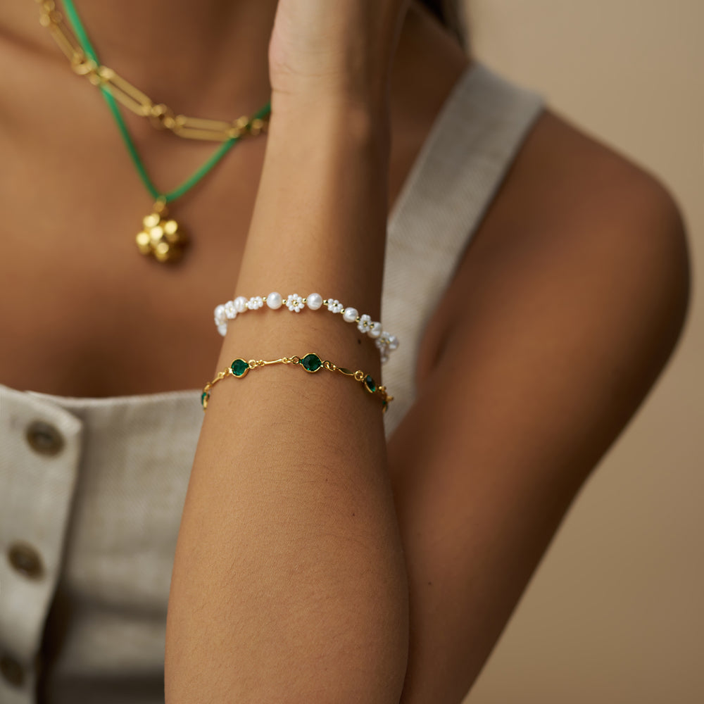 Clover Charm Cord Necklace - Image 2
