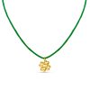 Clover Charm Cord Necklace