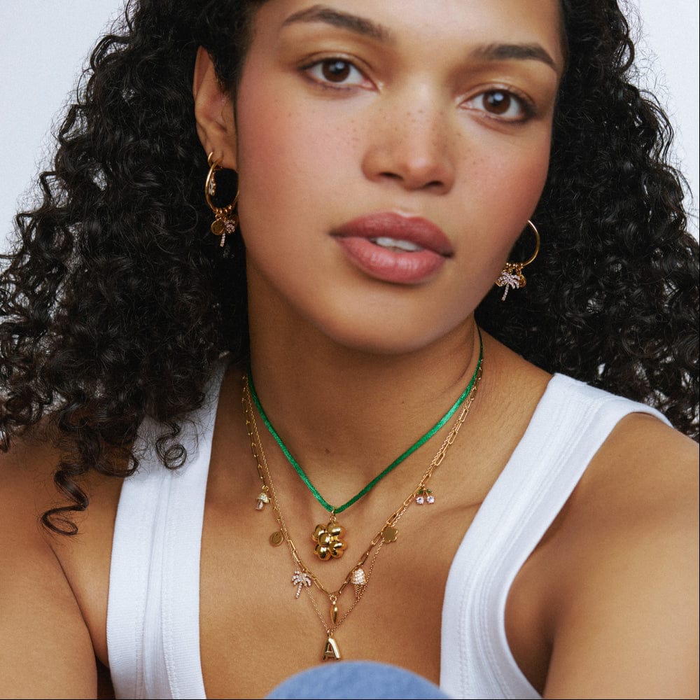 Clover Charm Cord Necklace - Image 5